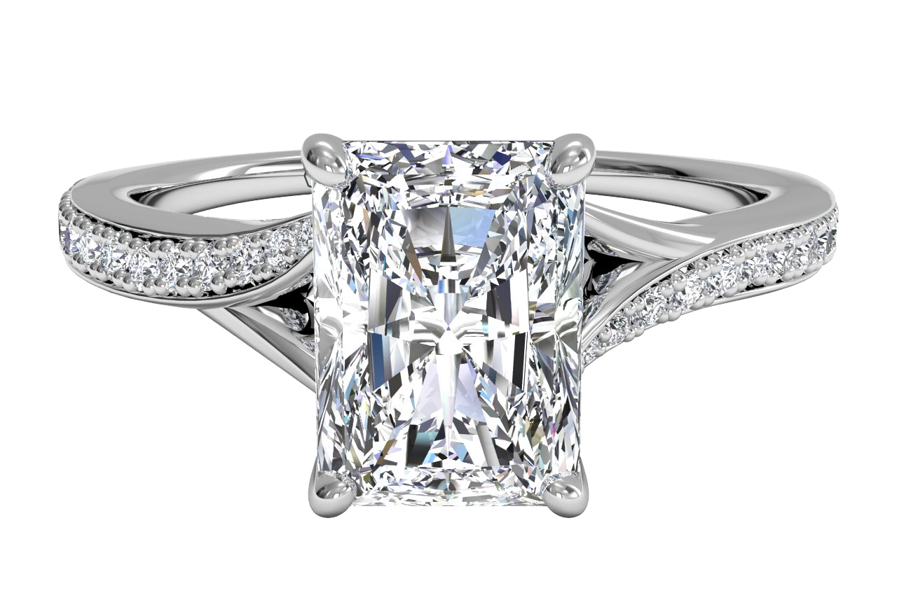 14kt White Gold/radiant/top