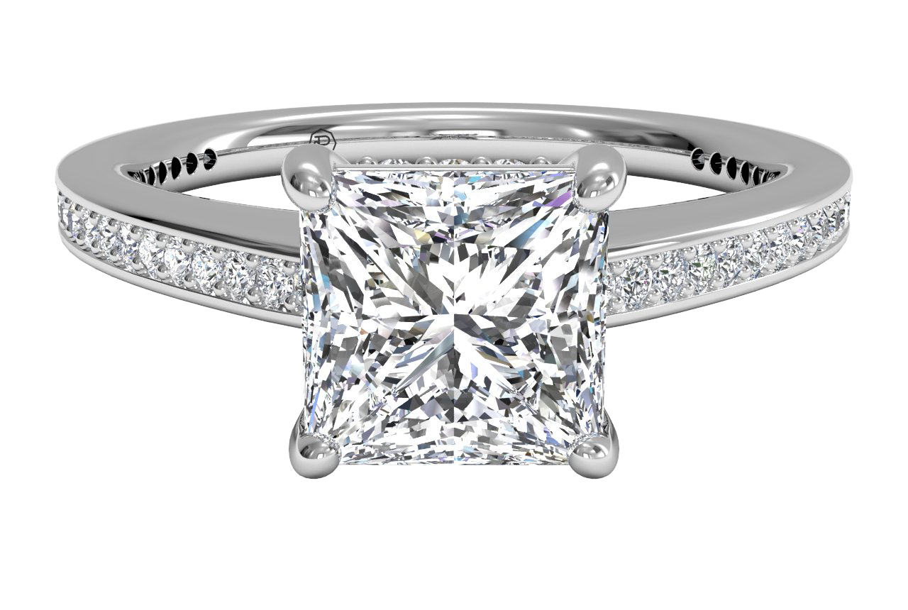 14kt White Gold/princess/top