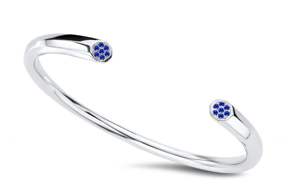 Sterling Silver/Blue Sapphire/top