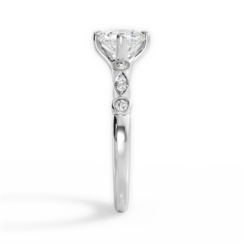 Kite-set Diamond Sidestone Engagement Ring | Ritani
