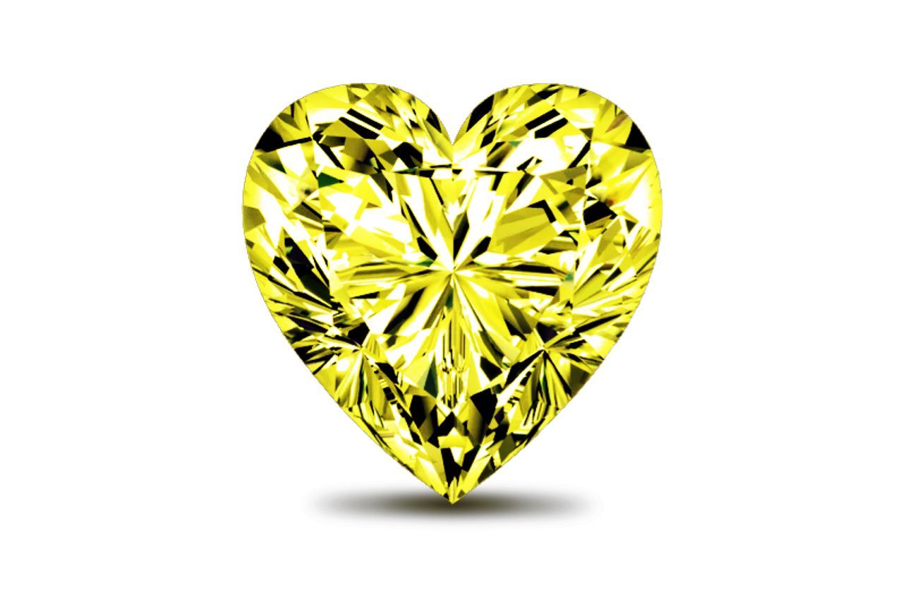 0.30 Carat Heart Yellow Lab Diamond