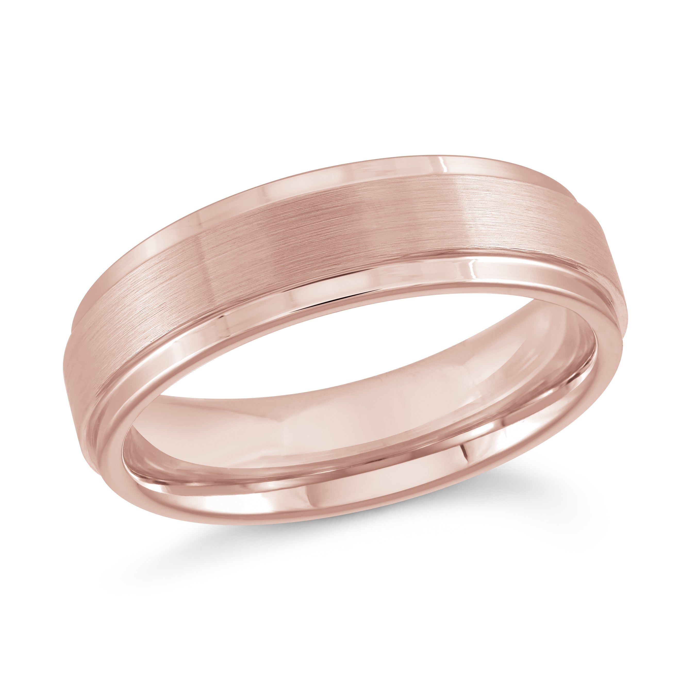 Men's 6mm Rose Gold Tungsten Wedding Ring