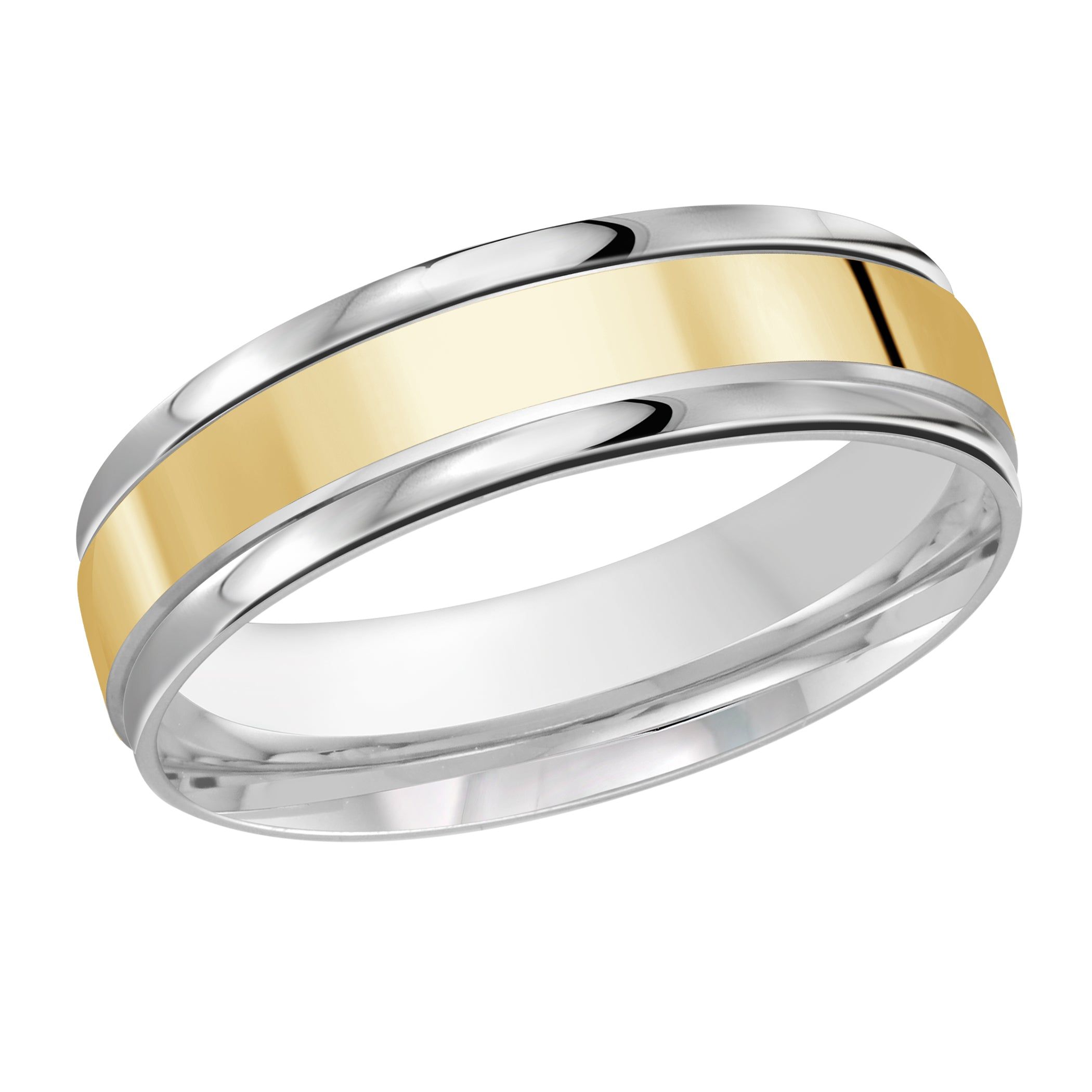Men's 6mm Two-tone High Polish Wedding Ring