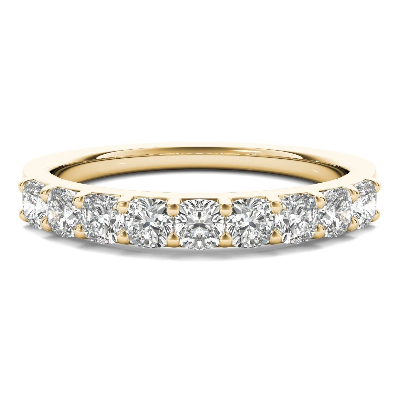 Nine-Stone Cushion Cut Diamond Wedding Ring